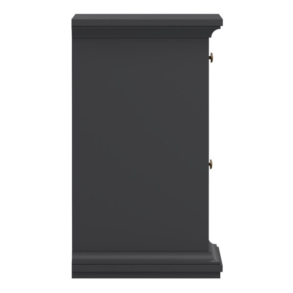Paris Nightstand 1 Door + 1 Drawer in Matt Grey - Image 4