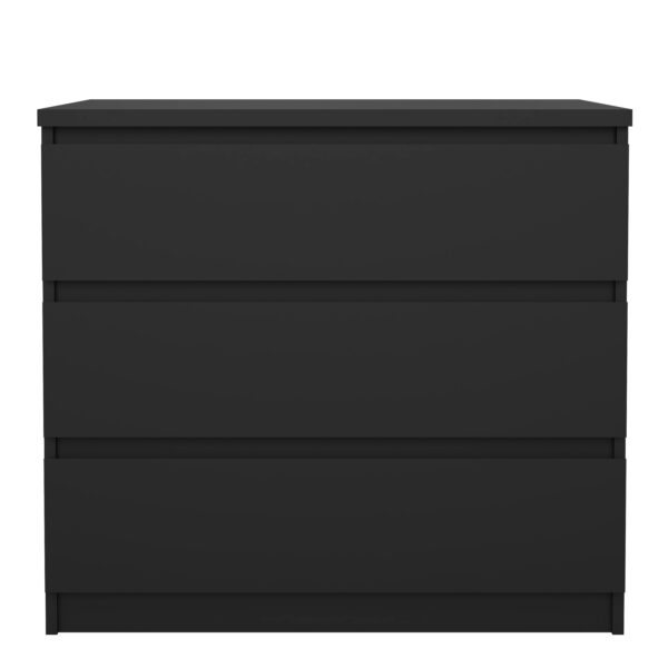 Naia Chest of 3 Drawers in Black Matt - Image 3