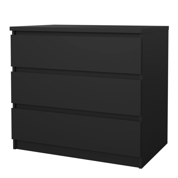Naia Chest of 3 Drawers in Black Matt - Image 4