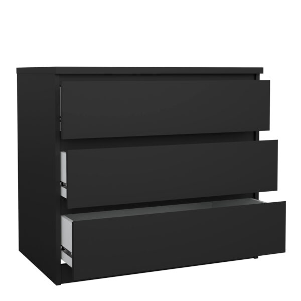 Naia Chest of 3 Drawers in Black Matt - Image 5