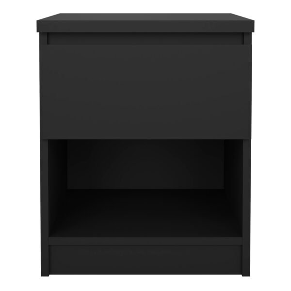Naia Bedside 1 Drawer 1 Shelf in Black Matt - Image 3
