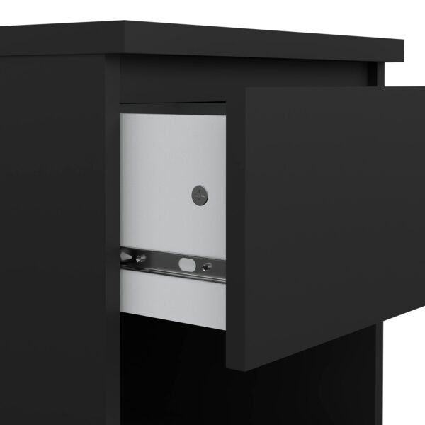 Naia Bedside 1 Drawer 1 Shelf in Black Matt - Image 7