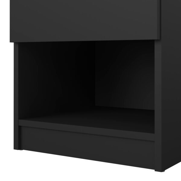 Naia Bedside 1 Drawer 1 Shelf in Black Matt - Image 8