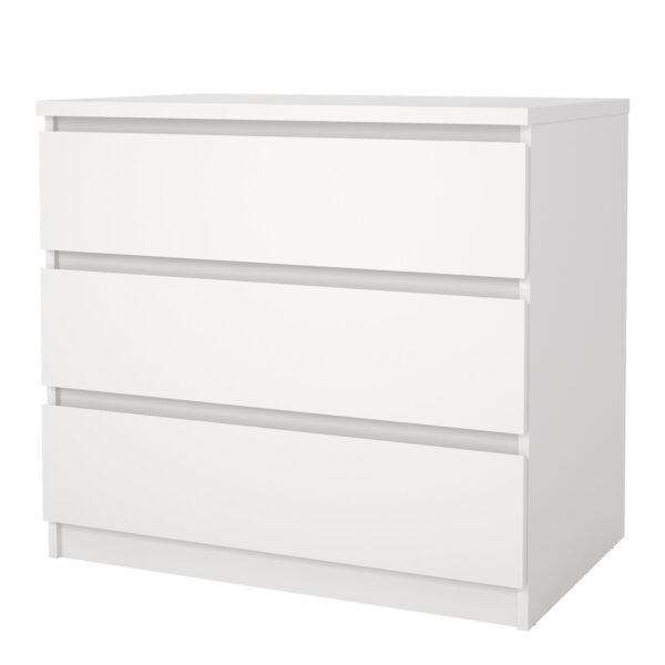 Naia Chest of 3 Drawers in White - Image 4