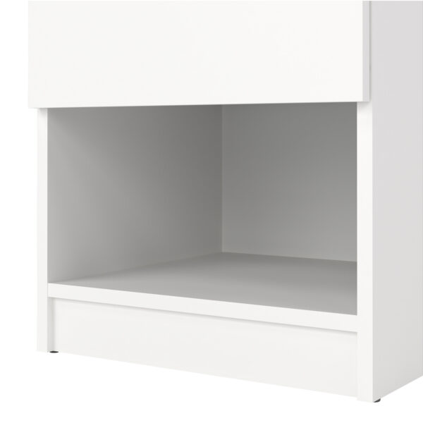 Naia Bedside 1 Drawer 1 Shelf in White - Image 7
