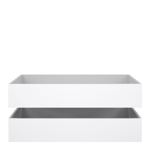 Naia Set of 2 Underbed Drawers (for Single or Double Beds) in White High Gloss - Image 2