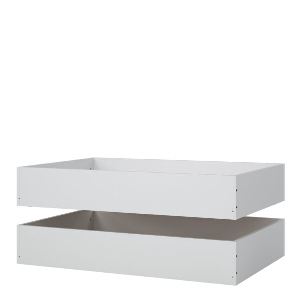 Naia Set of 2 Underbed Drawers (for Single or Double Beds) in White High Gloss - Image 4