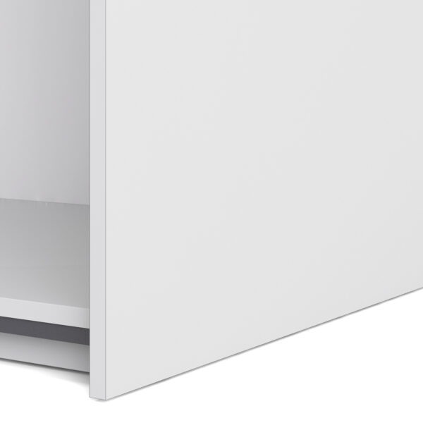 Verona Sliding Wardrobe 180cm in White with White and Oak Doors with 5 Shelves - Image 10