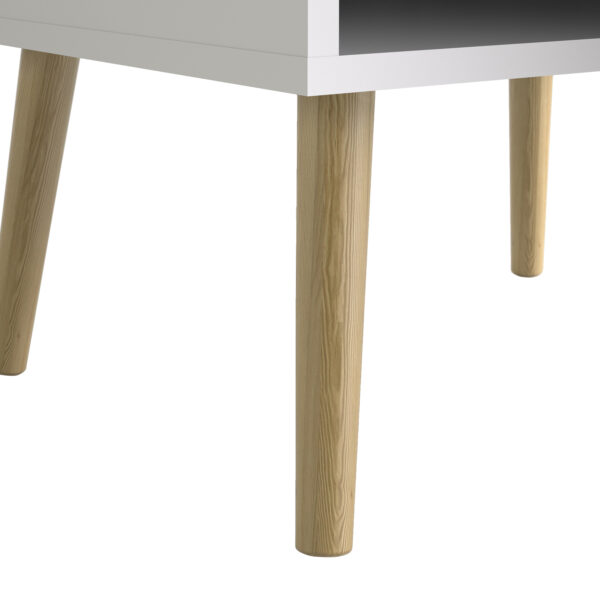 Oslo Shoe Cabinet 3 Drawers in White and Oak - Image 8