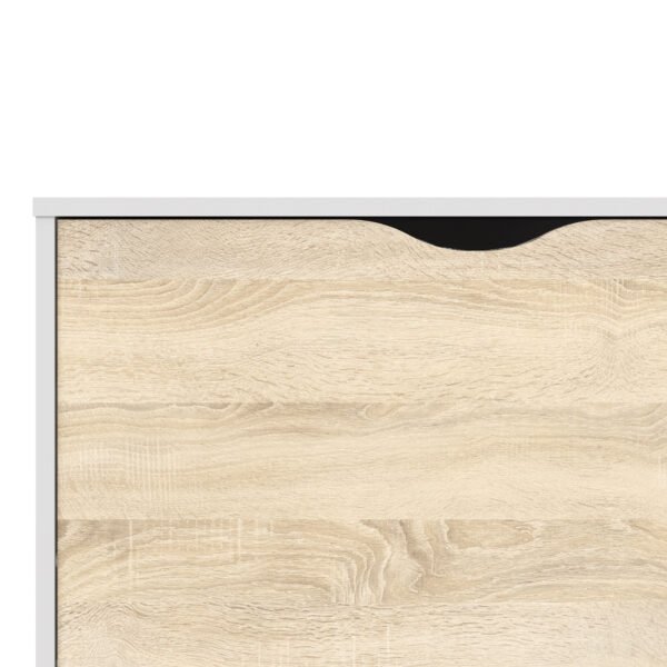 Oslo Sideboard Large 3 Drawers 2 Doors in White and Oak - Image 5