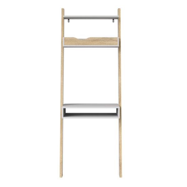 Oslo Leaning Desk in White and Oak - Image 2