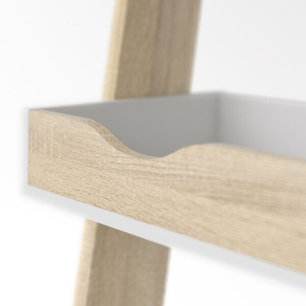 Oslo Leaning Desk in White and Oak - Image 8
