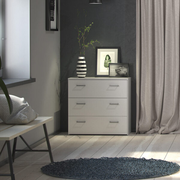 Space Chest of 3 Drawers in White - Image 6