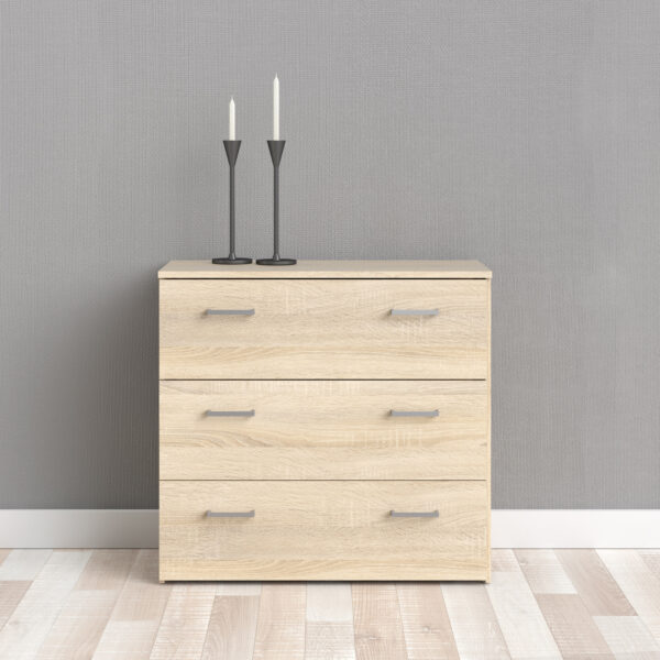 Space Chest of 3 Drawers in Oak - Image 9