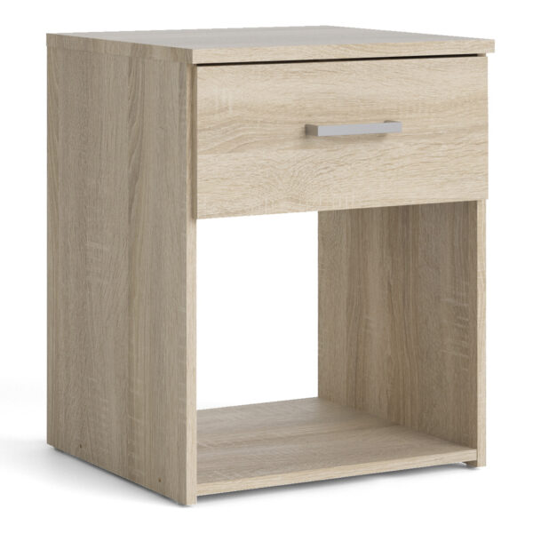 Space Package - Bedside 1 Drawer + Chest of 3 Drawers + Wardrobe with 2 Doors + 1 Drawer in Oak - Image 2