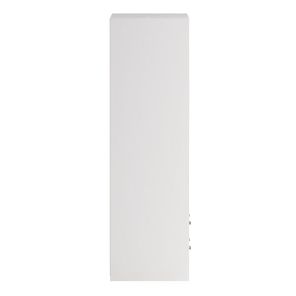 Line Wardrobe with 2 Sliding Doors and 4 Drawers, White - Image 4