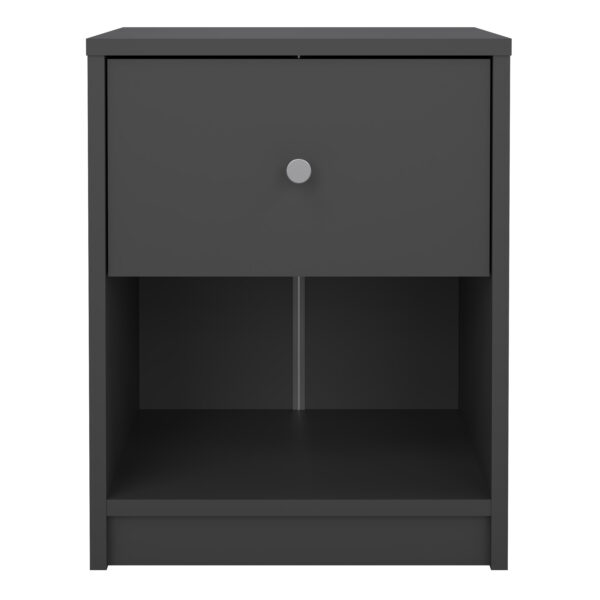 May Bedside 1 Drawer in Grey - Image 3