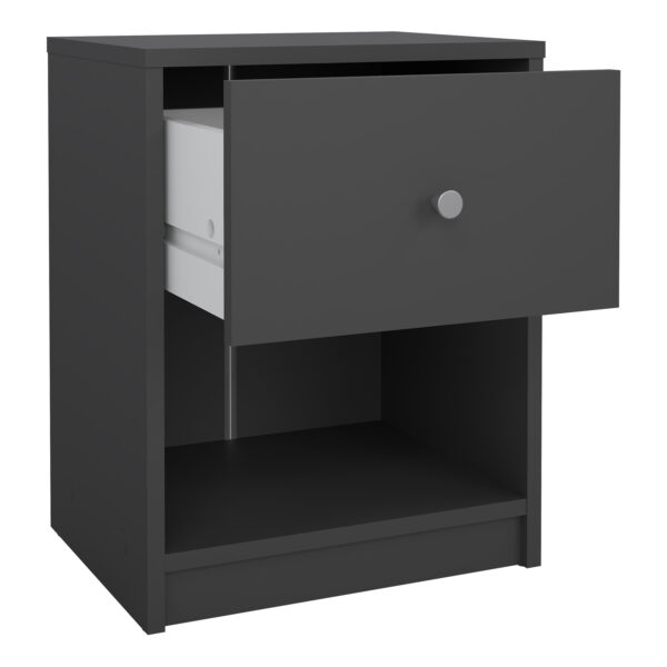 May Bedside 1 Drawer in Grey - Image 6