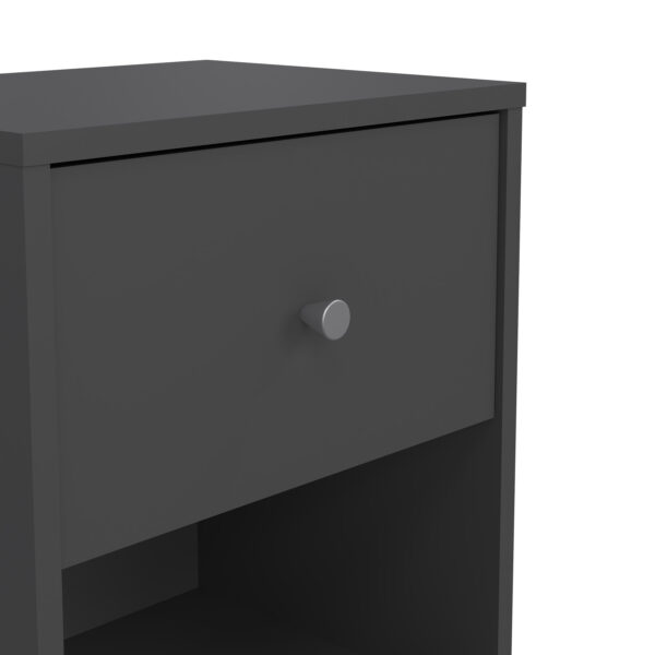 May Bedside 1 Drawer in Grey - Image 8