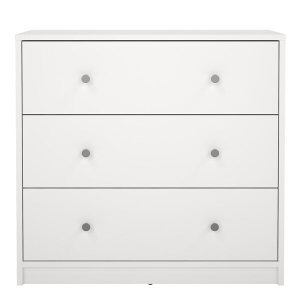 May Chest of 3 Drawers in White - Image 3