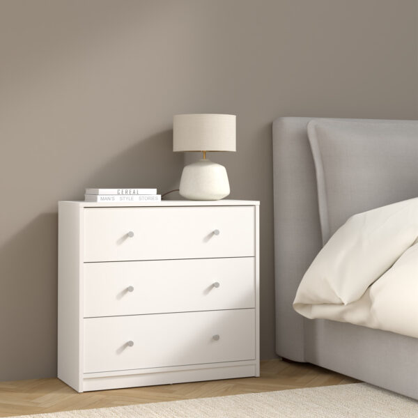 May Chest of 3 Drawers in White - Image 2