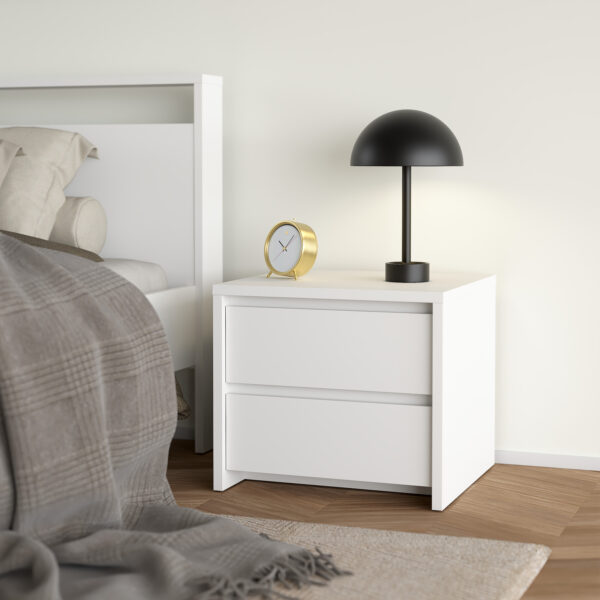 Next Nightstand 2 drawers White - Image 2