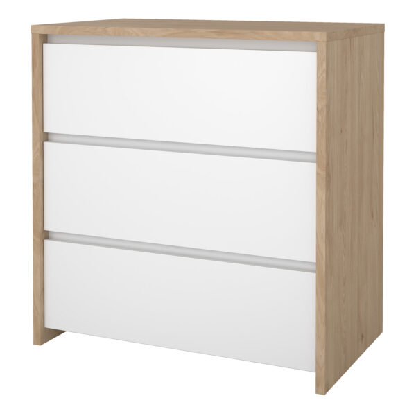 Next Chest 3 drawers Jackson Hickory White high gloss - Image 3