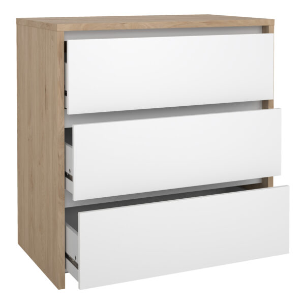 Next Chest 3 drawers Jackson Hickory White high gloss - Image 5