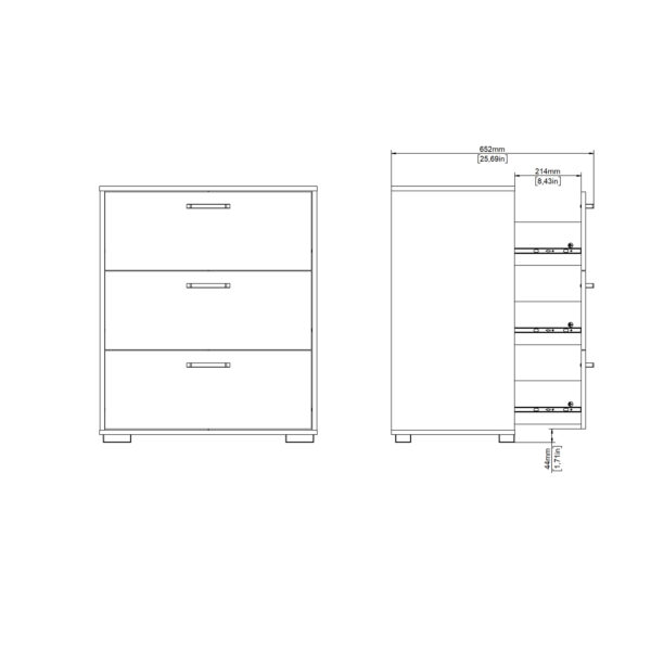 Sofia Chest 3 drawers Jackson Hickory - Image 14