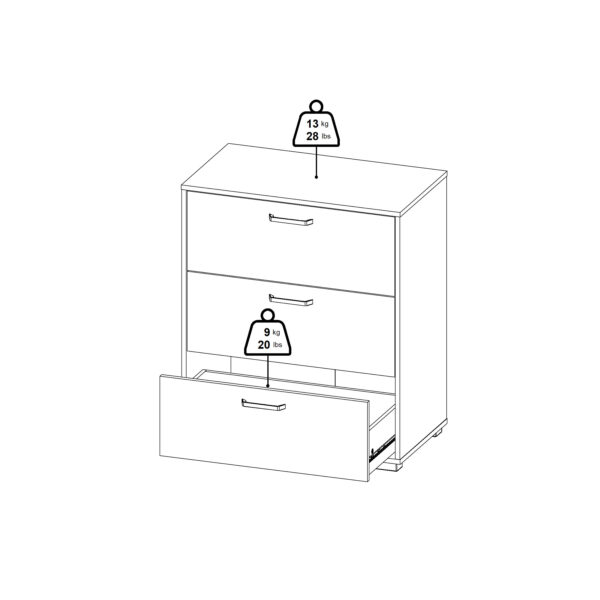 Sofia Chest 3 drawers Jackson Hickory - Image 15