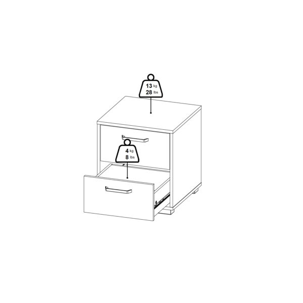 Sofia Nightstand 2 drawers Jackson Hickory - Image 16