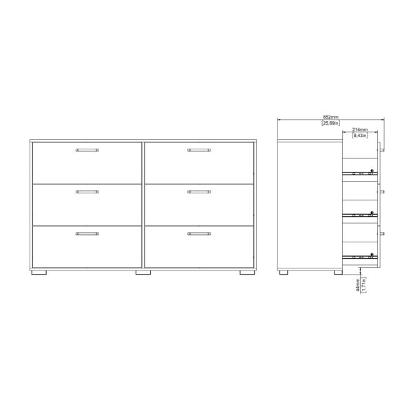 Sofia Double dresser 6 drawers Jackson Hickory - Image 16