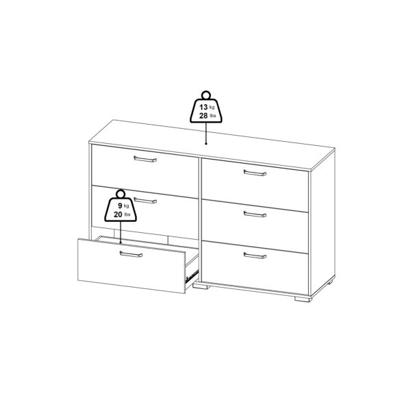 Sofia Double dresser 6 drawers Jackson Hickory - Image 17