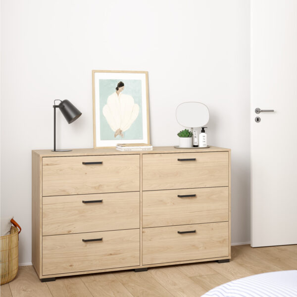 Sofia Double dresser 6 drawers Jackson Hickory - Image 8