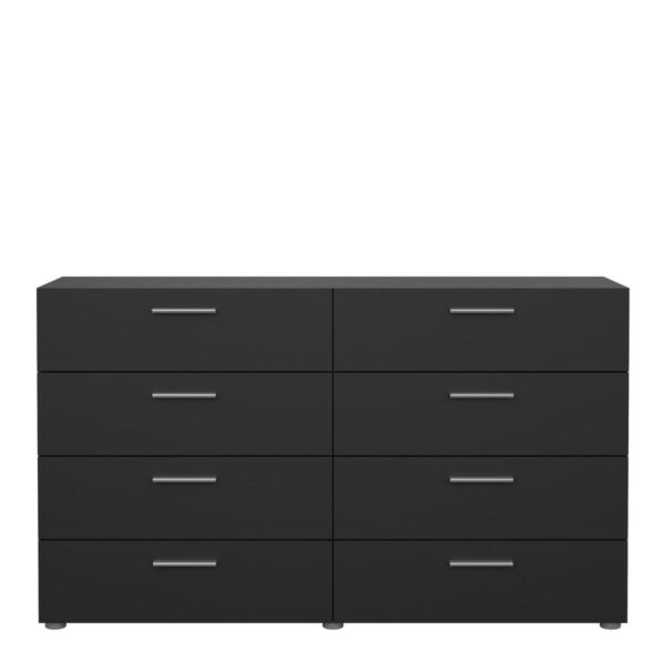 Pepe Wide Chest of 8 Drawers in Black - Image 3