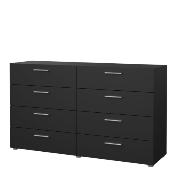 Pepe Wide Chest of 8 Drawers in Black - Image 4