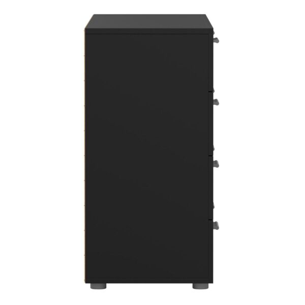 Pepe Wide Chest of 8 Drawers in Black - Image 5