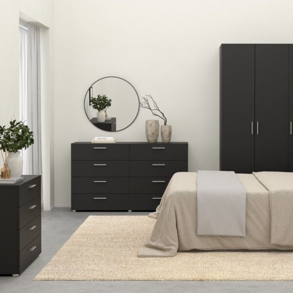 Pepe Wide Chest of 8 Drawers in Black - Image 8