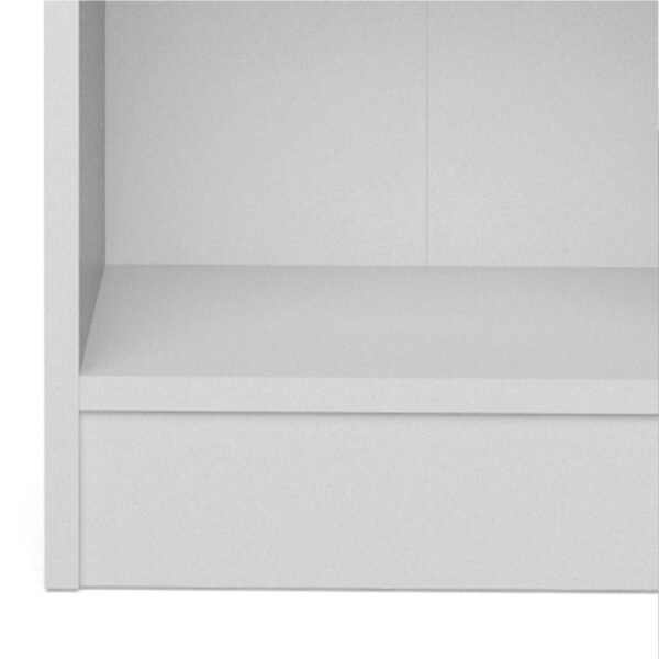 Basic Low Narrow Bookcase (2 Shelves) in White - Image 9