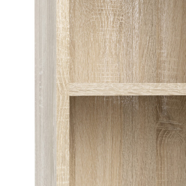 Basic Low Wide Bookcase (2 Shelves) in Oak - Image 10