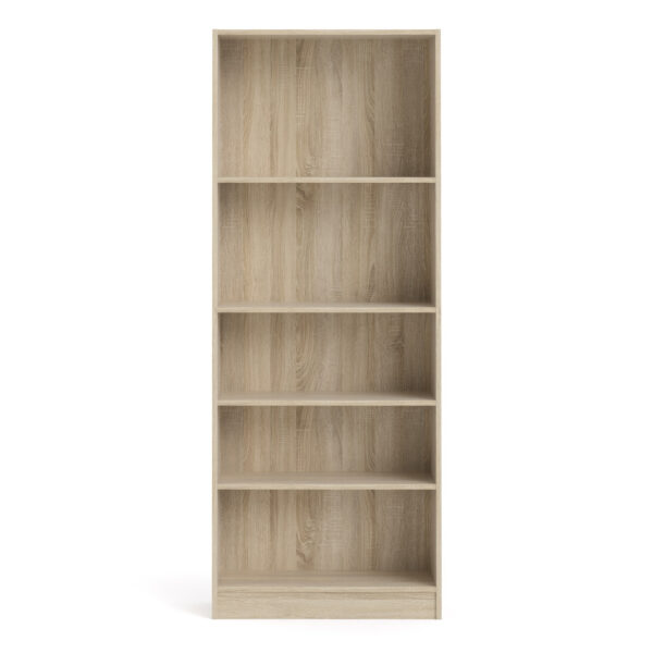 Basic Tall Wide Bookcase (4 Shelves) in Oak - Image 2