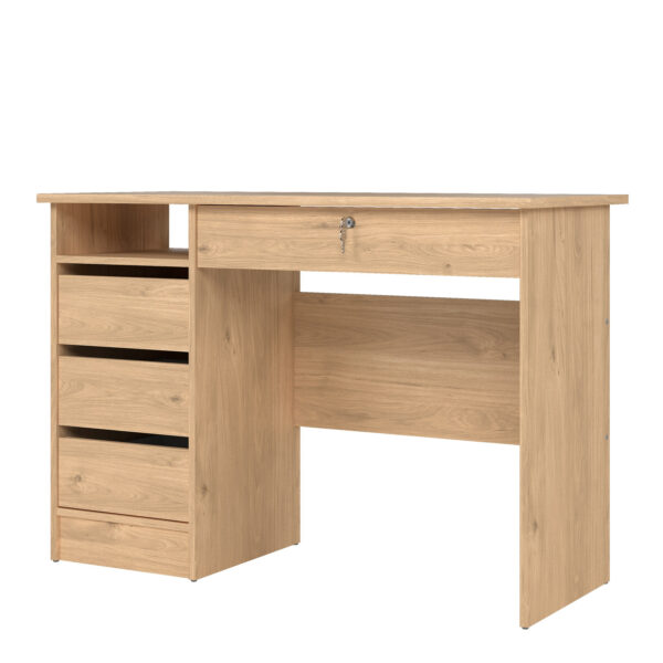 Function Plus 4 Drawer Desk Handleless Drawer in Jackson Hickory Oak - Image 3