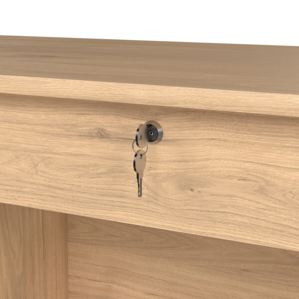 Function Plus 4 Drawer Desk Handleless Drawer in Jackson Hickory Oak - Image 8