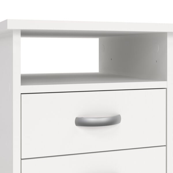 Function Plus Desk 5 Drawers in White - Image 6