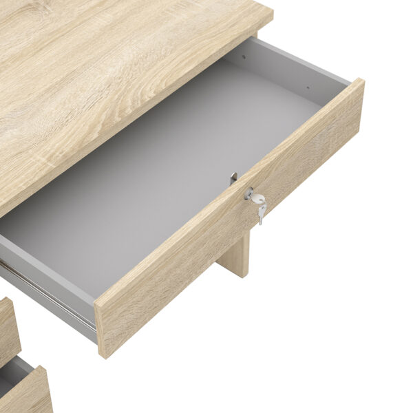 Function Plus Desk 5 Drawers in Oak - Image 10