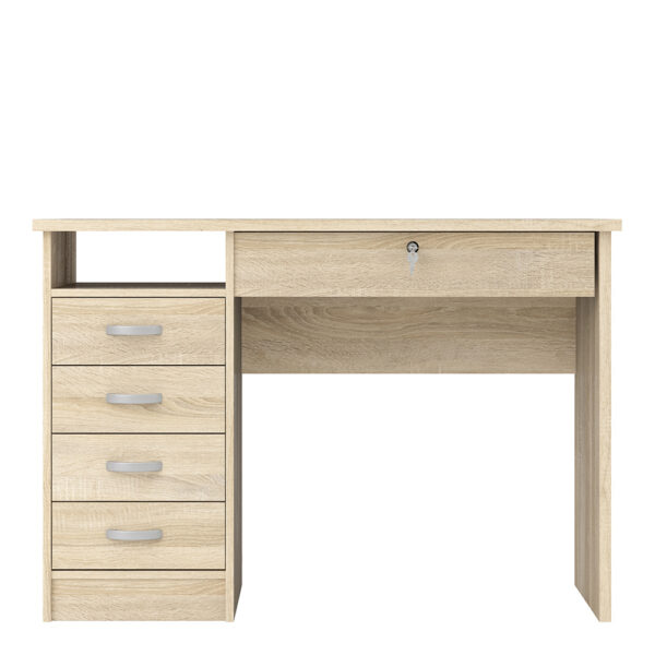 Function Plus Desk 5 Drawers in Oak - Image 2