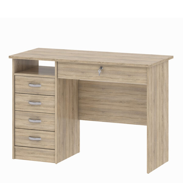 Function Plus Desk 5 Drawers in Oak - Image 4