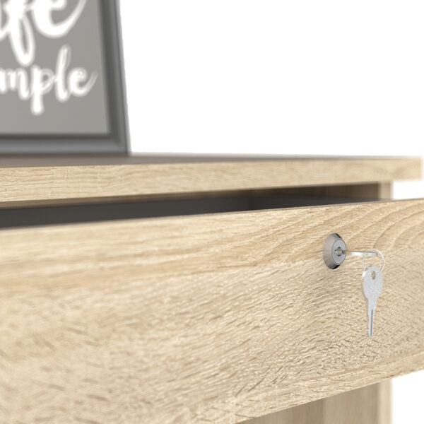 Function Plus Desk 5 Drawers in Oak - Image 9