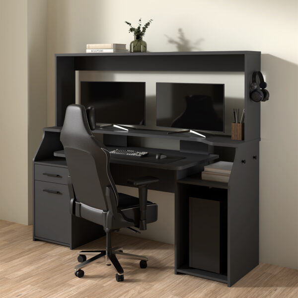 Function Plus Gaming Desk with 1 Door 1 Drawer - Image 6