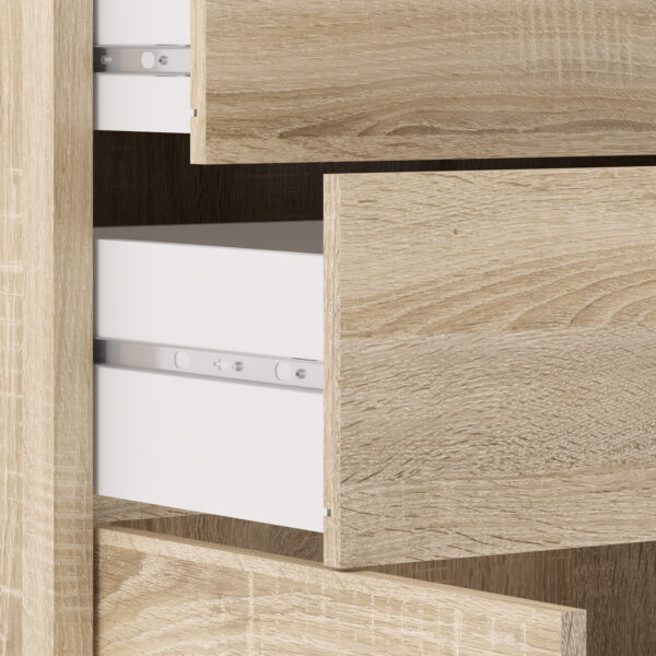 Prima Bookcase 2 Shelves with 2 Drawers 2 Doors In Oak - Image 10